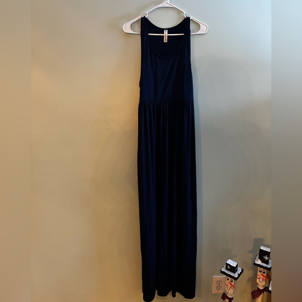 Navy blue maxi dress